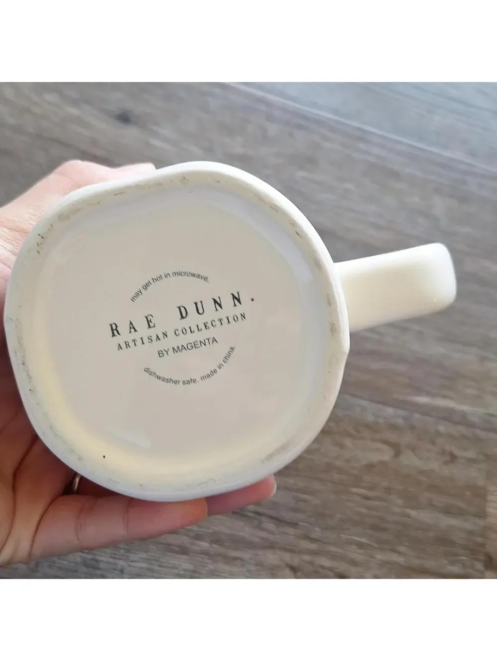 Rae Dunn White And Orange Play Mug
